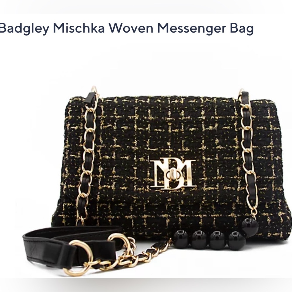 Badgley Mischka Textured Messenger Bag, NWT